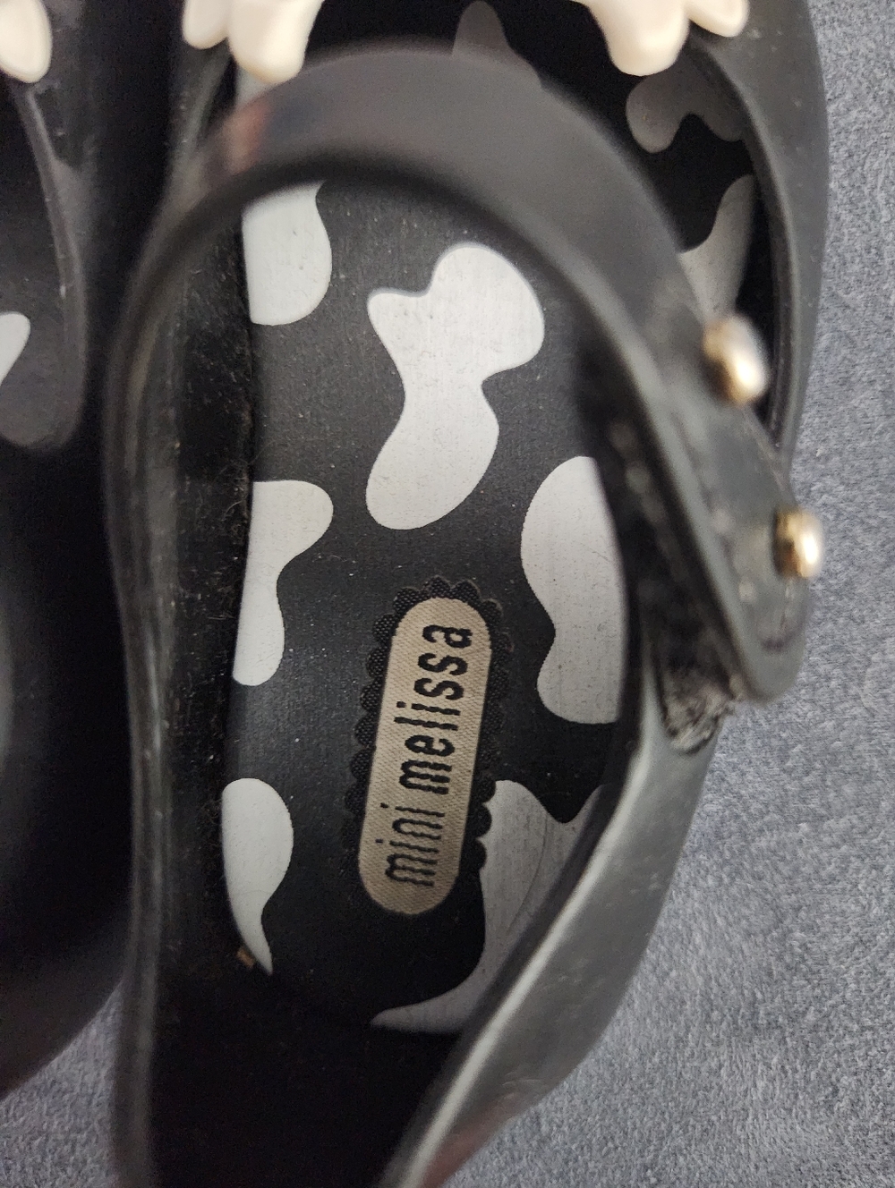 Mini Melissa Cow‑Print Mary Janes – Toddler Size 5 - Picture 4 of 5